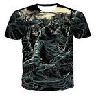 Модная летняя футболка для мужчин 2020 3D с изображением черепа, Мужская футболка дышащая уличная комбинированная футболка с принтом Мужские XXS-6XL