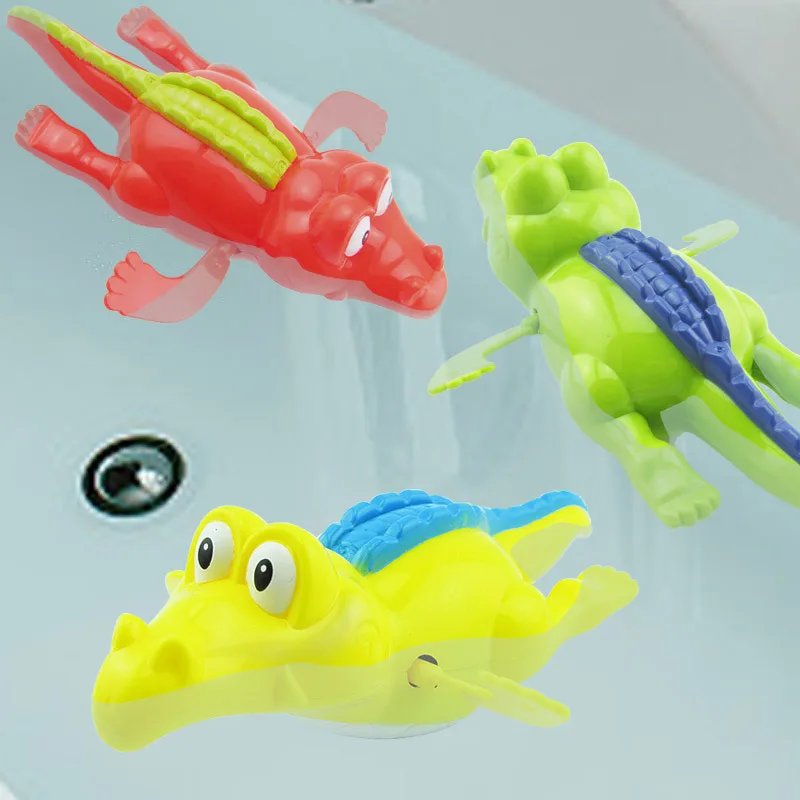 Детская игрушка для купания плавающая с крокодильей крокодилькой заводная игра