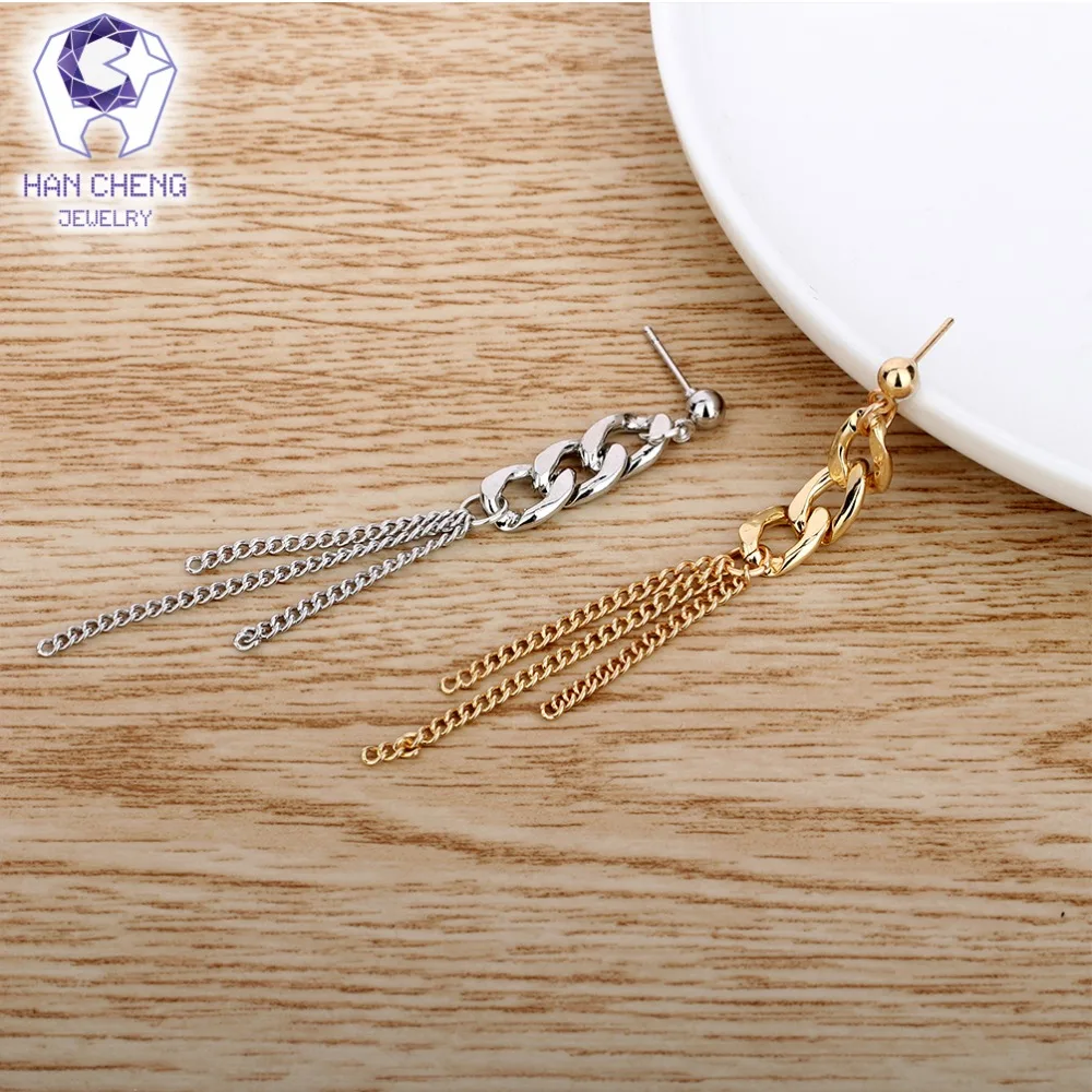 HanCheng New Fashion Charm Chain Tassel Golden Plated Dangle Hanging Long Drop Earrings For Women Jewelry Brincos Bijoux | Украшения и