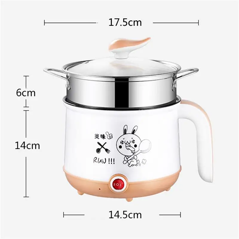 

Mini Multifunction Electric Cooking Machine Single/Double Layer Available Hot Pot Multi Electric Rice Cooker Non-stick pan