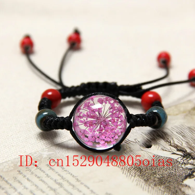 Натуральный белый кристалл камень браслет многоцветный вечный цветок ручной