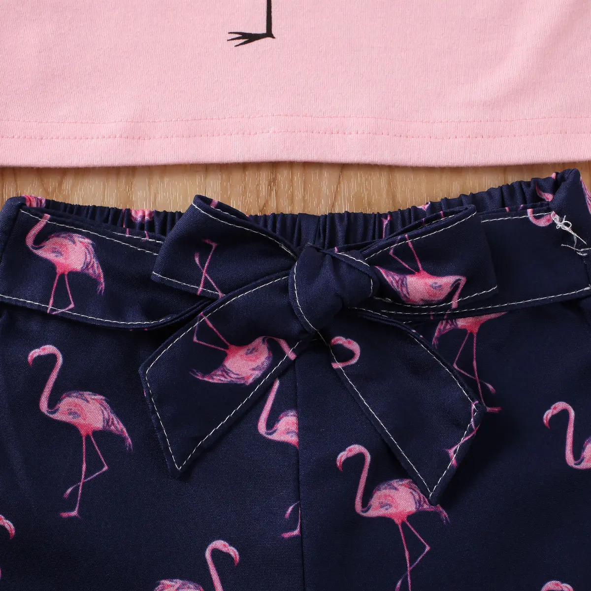 

Infant Toddler Kid Baby Girl Clothes Flamingos Tops Short Pants Holiday Outfit Set