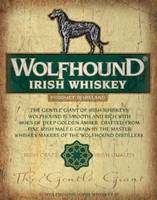 wolfhound irish whiskey metal tin sign poster wall plaque