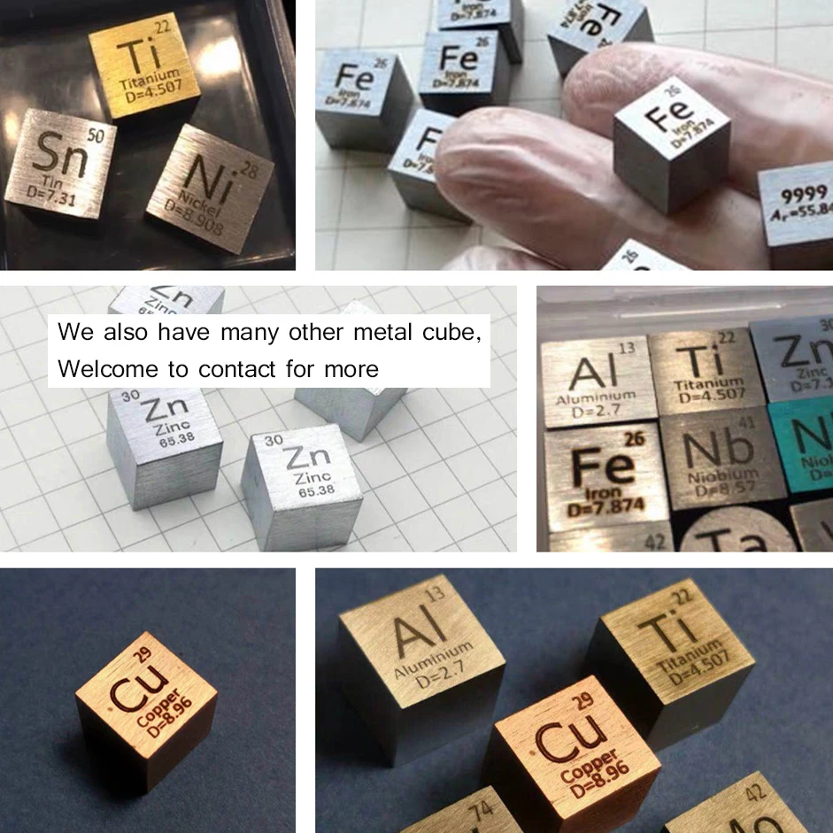 Железный кубический блок Pure 99.99% Fe Периодическая таблица редкоземельных