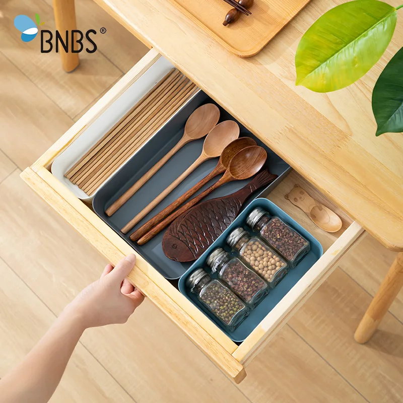 BNBS пластиковый поднос для сервировки столовых приборов, органайзер для хранения столовых приборов, поднос для доуеров, Кухонные цифровые аксессуары, ящик для косметики