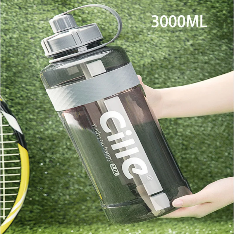

Large Capcity Plastic Filter Big Water Bottle For Juice Sport Bottles With Rope Outdoor Fitness Gym Training Bpa Free Kettle