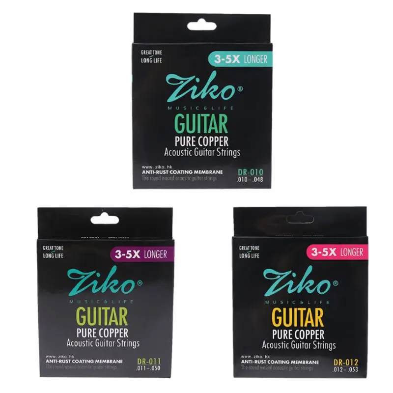 DR серия 1 коробка акустической гитары струны чистой меди шестиугольной сплава