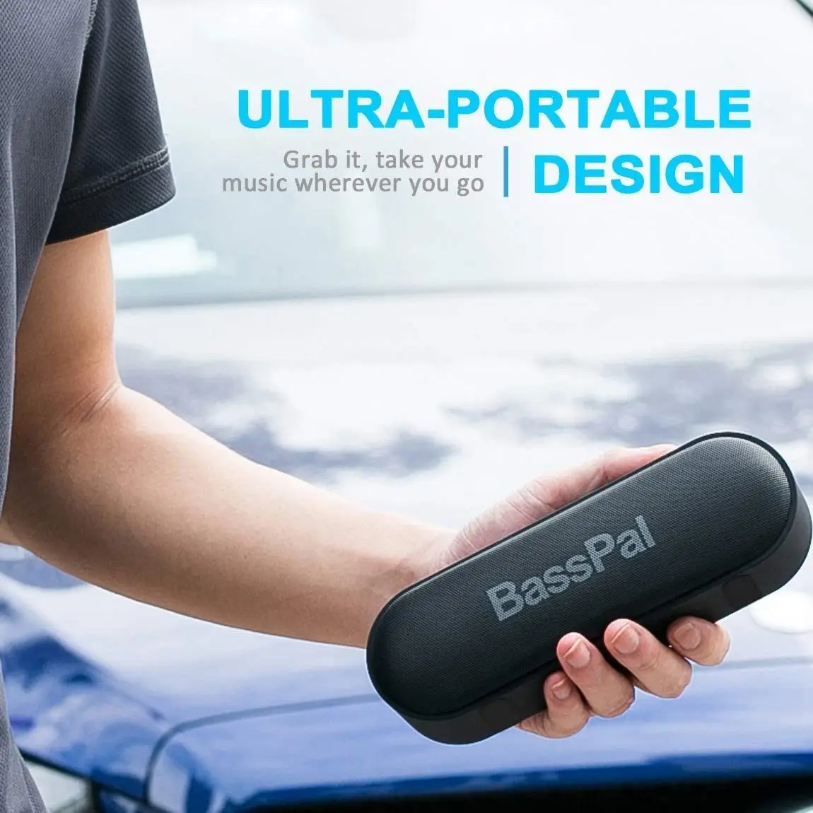 

Bluetooth-Колонка Basspal, водостойкая, IPX7, 24 часа в сутки