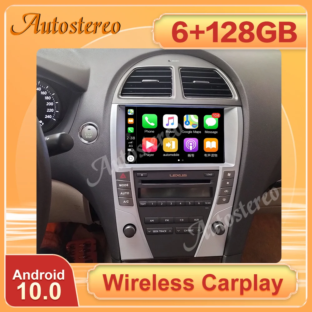 

Android 10 128G For Lexus ES250 ES300 ES350 ES330 2006-2012 Car Radio Multimedia Player GPS Navigation Stereo Headunit Recorder