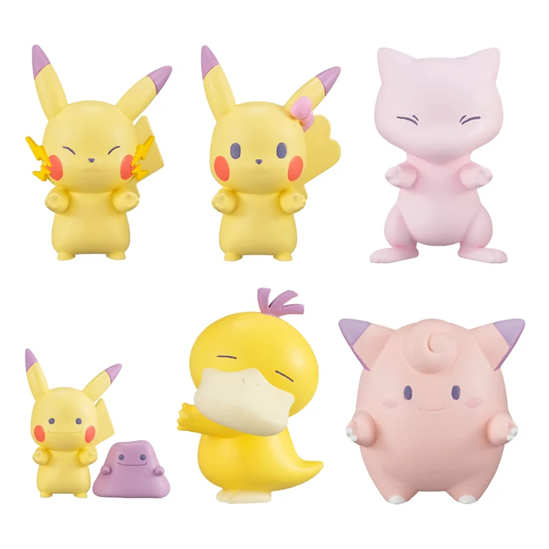 6 шт./компл. покемон Пикачу новый ряд станций орнамент Капсульная коллекция куклы
