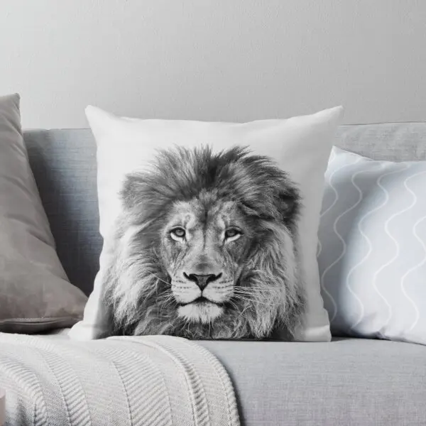 

Lion Soft Decorative Throw Pillow Cover Print Pillow Case Waist Cushion Pillows NOT Included