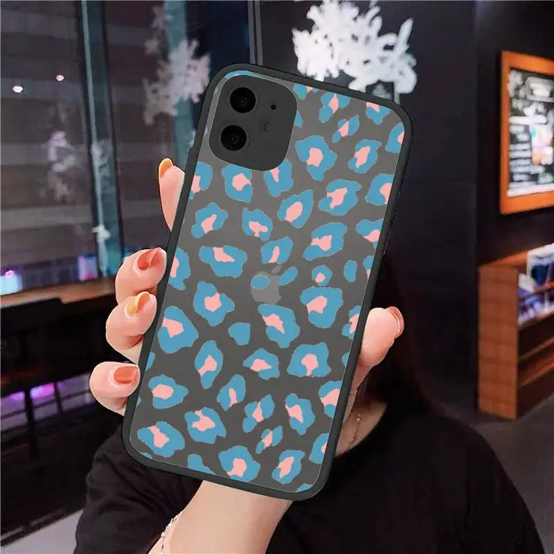 

cow skin print Phone Cases matte transparent For iphone 7 8 11 12 plus mini x xs xr pro max cover