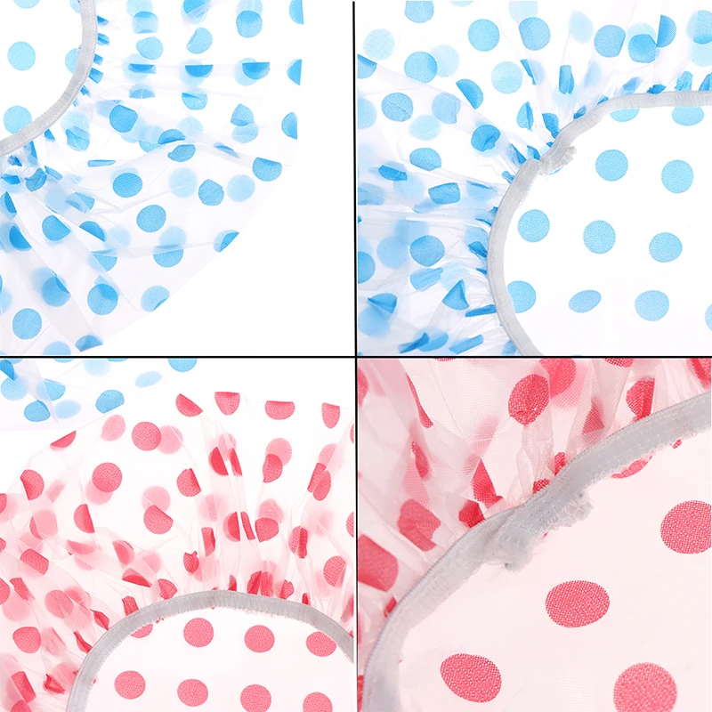 

Bathroom Products Fashion Wave Point Waterproof Shower Cap Dot Bath Hair Cover