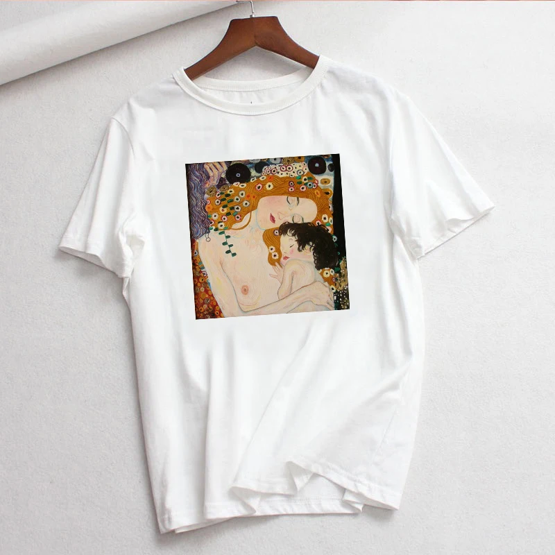 Новинка модная женская футболка Gustav Klimt летняя Женская Повседневная Винтажная