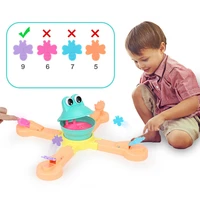 kids projection toy funny feeding frogs to eat biscuits childrens manual educational toys electric toys family party game