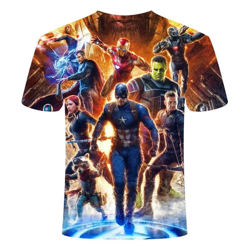 Новинка, футболка Marvel Avengers 4 final, футболка с 3d принтом супергероя Америки, футболка для косплея, Мужская Новая летняя модная футболка