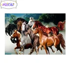 5D сделай сам, круглая алмазная живопись с рисунком лошади, фауны, полная круглаяквадратная вышивка крестиком, алмазная вышивка, искусство, бриллиантовая вышивка, подарок