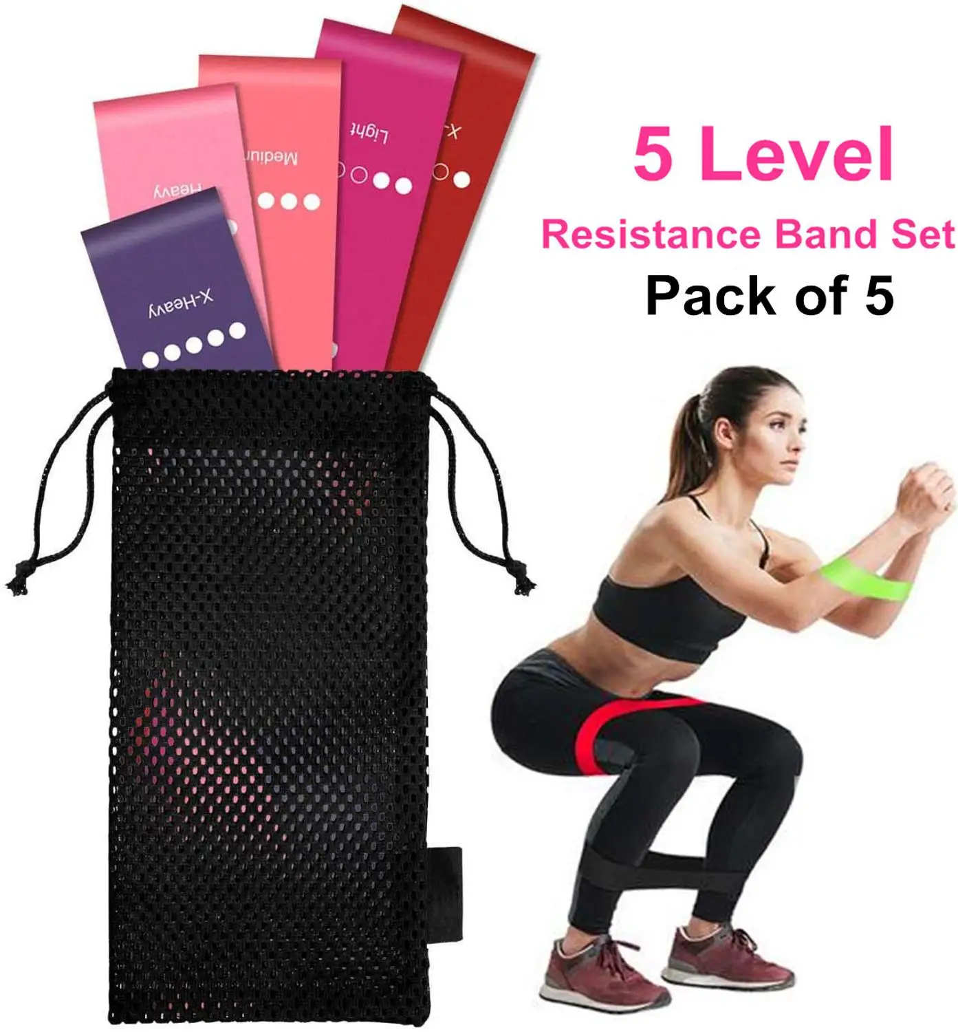 5 упаковок набор эластичных лент оборудование для спортивных тренировок в