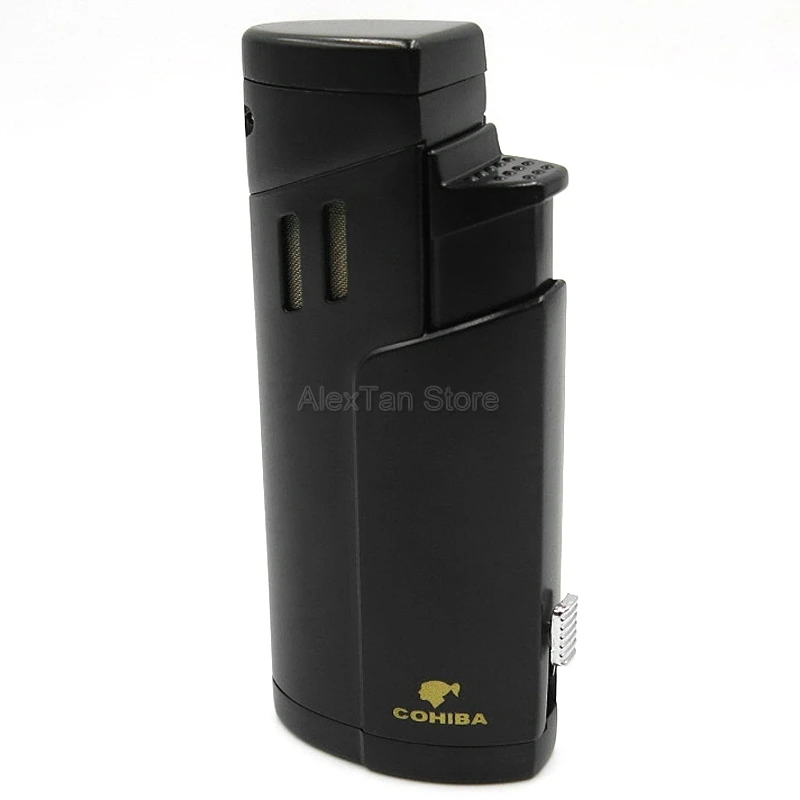 COHIBA Роскошные маленькая металлическая ветрозащитная Зажигалка для сигар карман