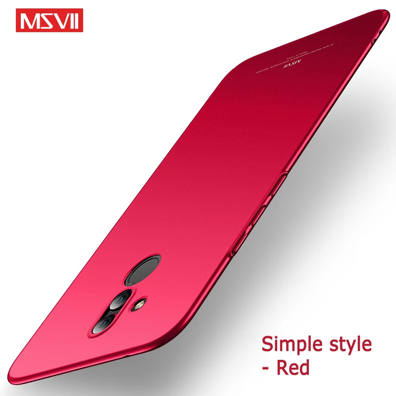 Simple red Mate 20 Lite чехол Msvii Тонкий матовый чехол для huawei mate 20 Pro Чехол Жесткий PC задняя крышка для huawei mate 20 Lite Pro X чехол s - Цвет: Simple red