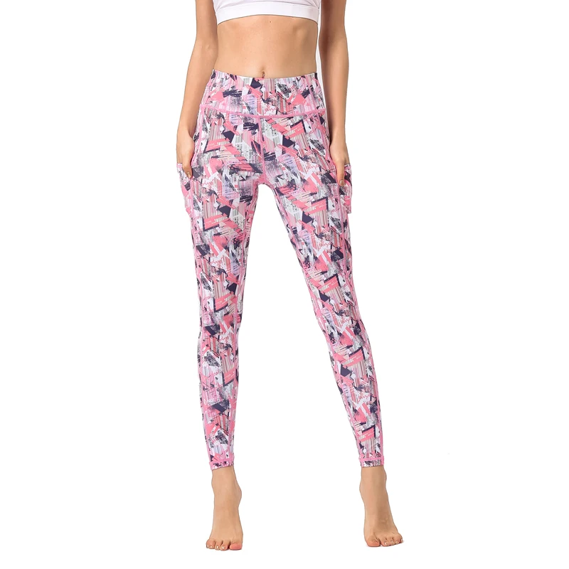 Женские спортивные штаны для фитнеса йоги с цветочным принтом #2L5|Штаны йоги| |