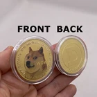 D1, красивая позолоченная монета с изображением собаки догкоин до Луны, милая собака, физическая криптовалюта, сувенирные коллекционные подарки