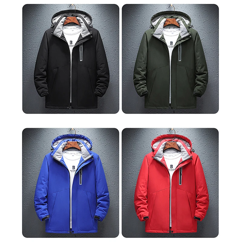 

Men Heating Jacket Winter Electric Heated Clothes USB Charging Waterproof Windbreaker Heat Outdoor Skiing Coat