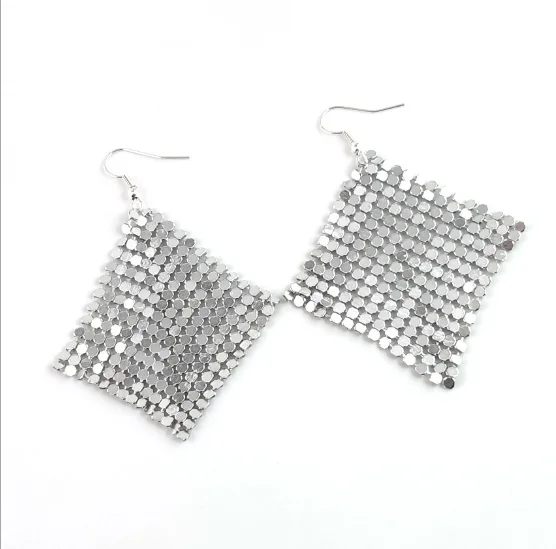 Серьги-подвески с блестками круглые блестящие серьги геометрическим узором