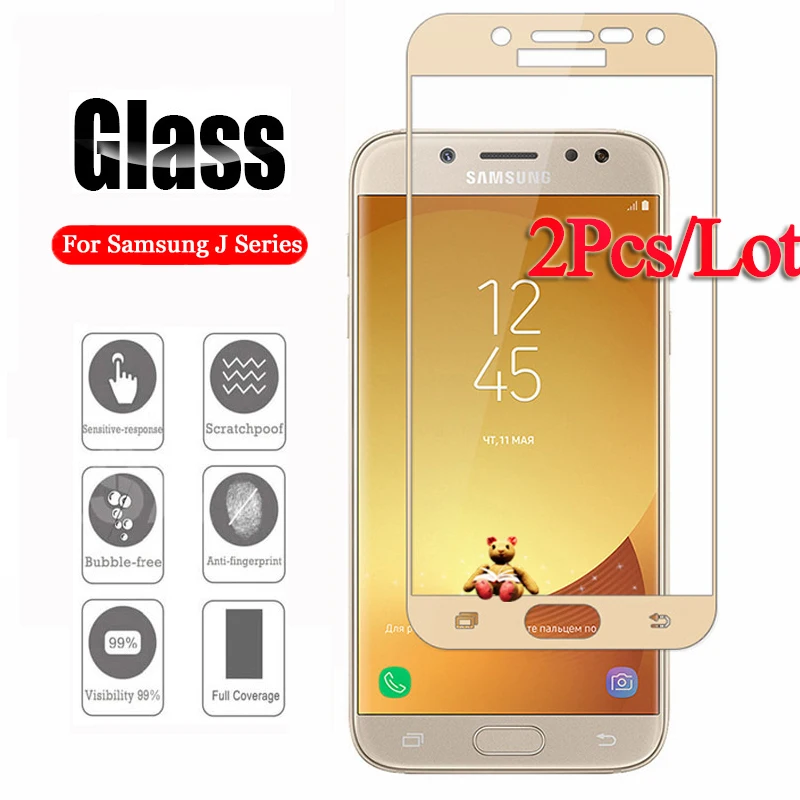 2 шт. закаленное стекло для Samsung Galaxy J5 J7 2017 J8 A7 2018 J4 J6 Plus Prime Защитное экрана sansung J 5 |