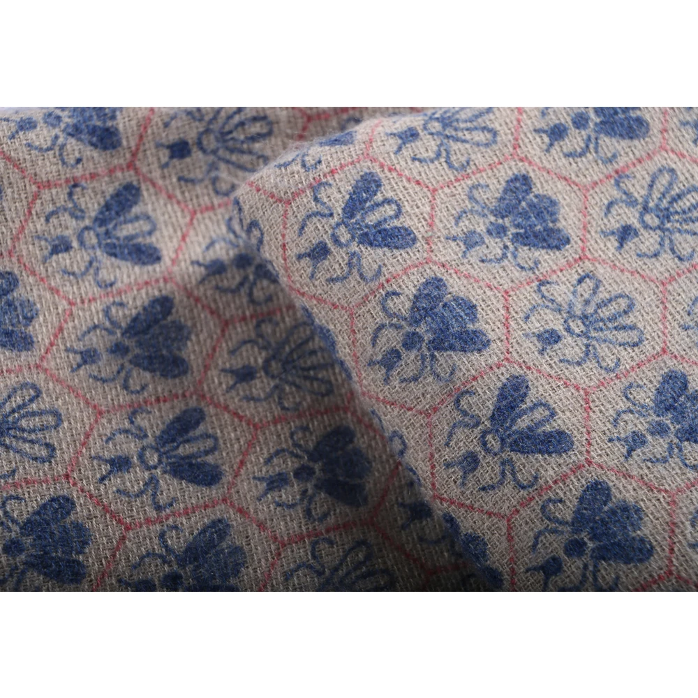 Новинка 2019 Модный женский шарф имитация кашемира принт пчелы теплый мягкий