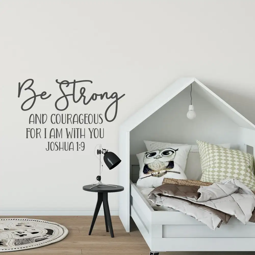 Джошуа 1:9 наклейки на стены Цитаты быть сильным и смелым стих из Библии стикер