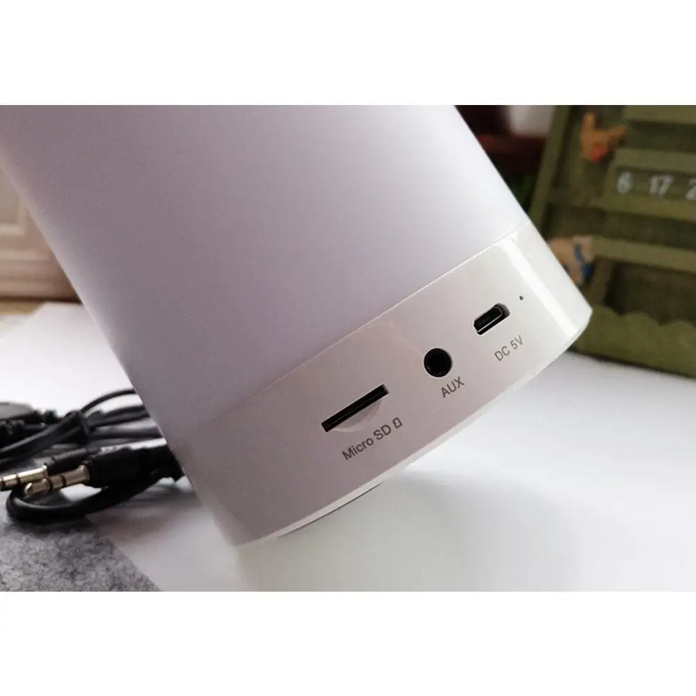5 в 1 перезаряжаемая портативная прикроватная лампа Tacile настольная лампа Bluetooth динамик музыка USB FM радио Будильник цифровой светодиодный светильник