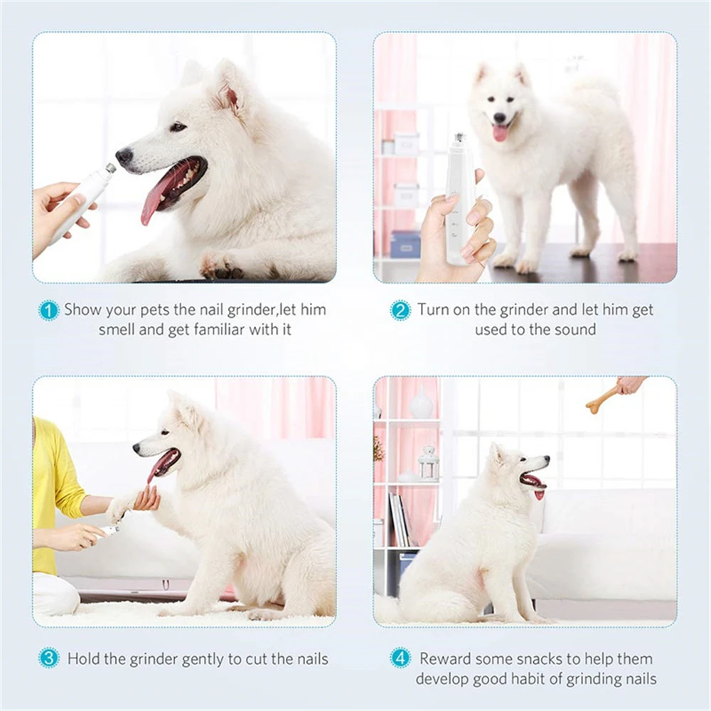 

Electric Dog Nail Clippers For Large Breed Dogs Claw Care Smoothing Painless Safety Trimmer Cutter Pet Cat Nail Grinder