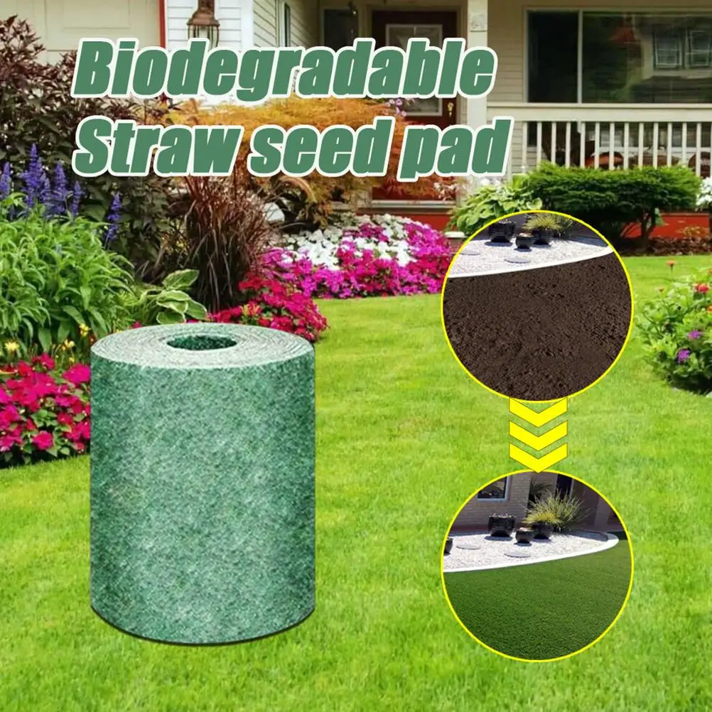 

10m * 0.2 m Grass Seed Mat Biodegradable Fertilizer Grass Grow Mat Gardening Lawn Planting Mat for Backyard Outdoor Garden
