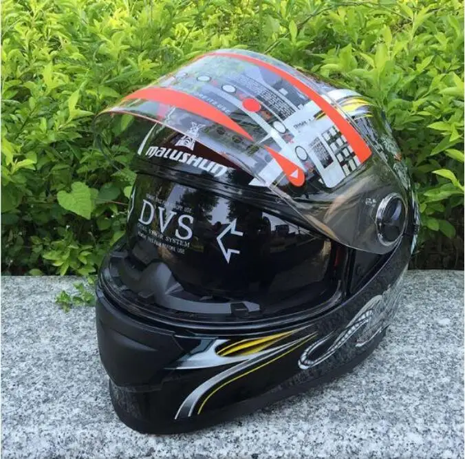 Ma Lushun двойной объектив мотоцикл полный лицо четыре сезона велосипедный шлем