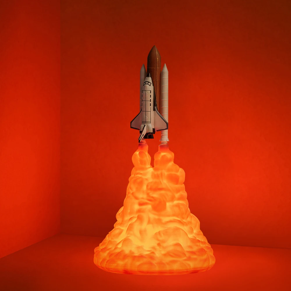 Светодиодная лампа в виде ракеты с 3D-принтом 15 см | Компьютеры и офис