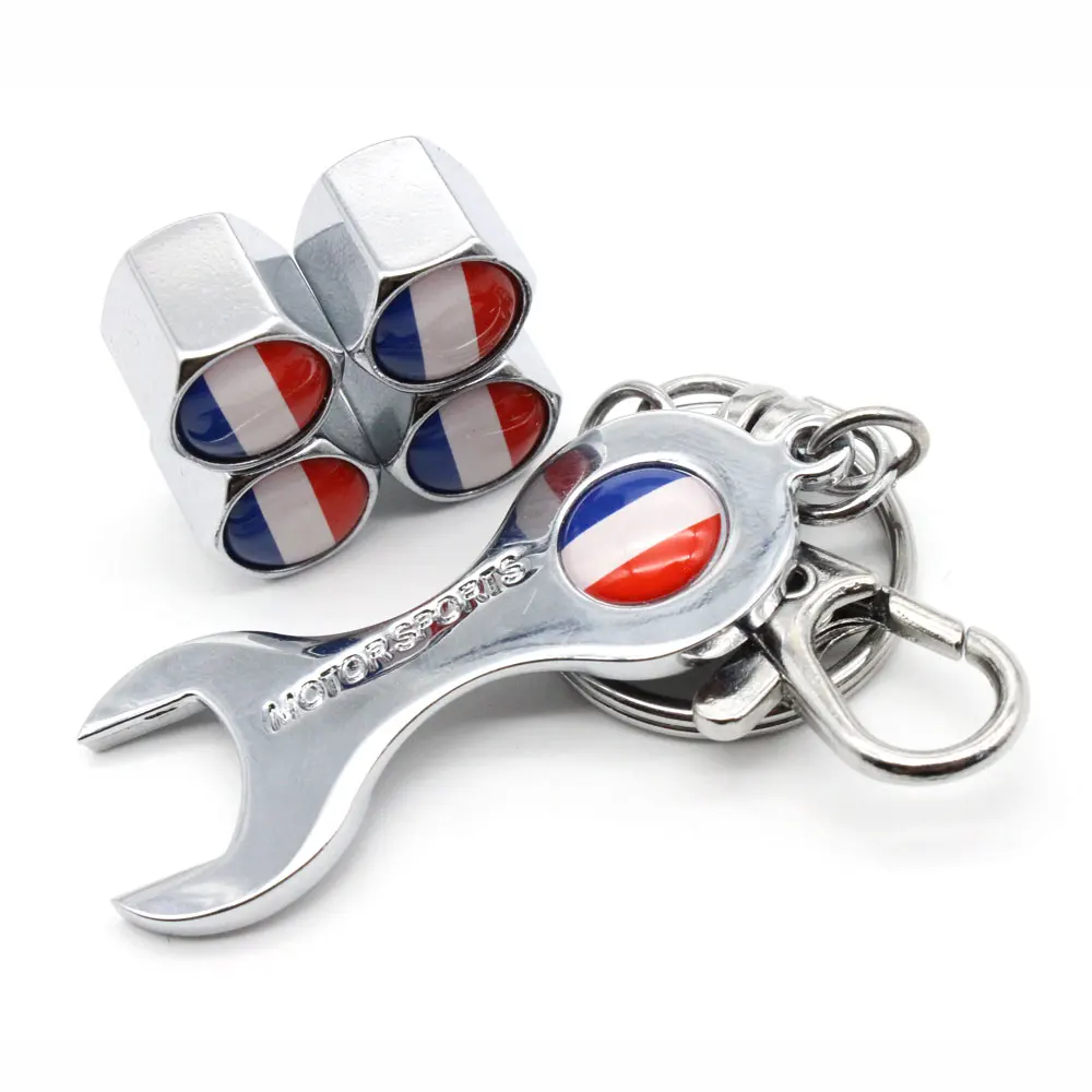 5 шт./компл. противоугонное автомобильное колесо с французским флагом колпачки