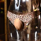 Стринги мужские Бесшовные, пикантные леопардовые стринги с низкой талией, с U-образным выпуклым карманом, для сцены, для геев, F12