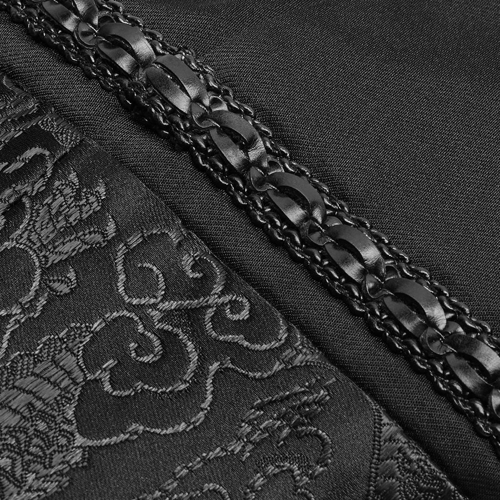 Мужская длинная куртка в стиле панк готический темно-китайский стиль Twill Shuttle Jacquar