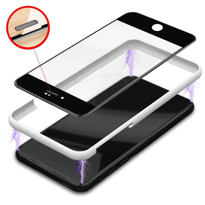 С простой установкой рамка Полное покрытие закаленное стекло для iPhone X XS max XR 11 Pro