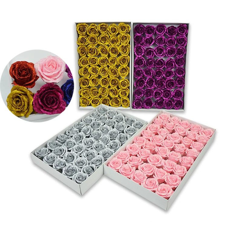 

30/40Pcs Bath Body Flower Floral Soap Rose Flower Head Artificial Flowers Wreaths Gift Valentine'S Day Gift Surprise Gift