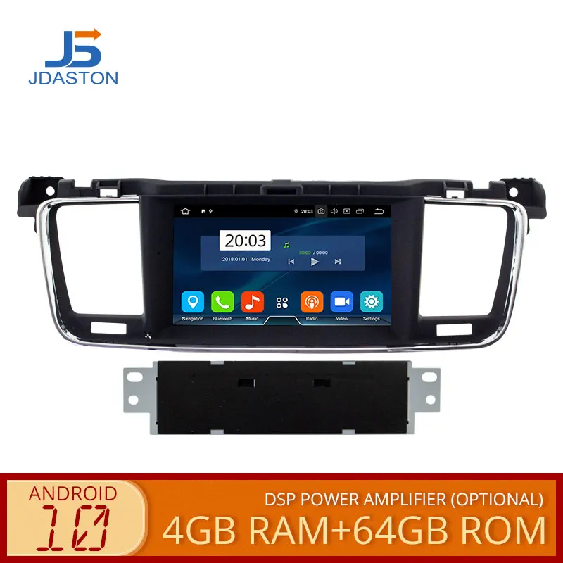Автомобильный DVD плеер JDASTON Android 10 0 для PEUGEOT 508 стерео GPS навигация мультимедиа