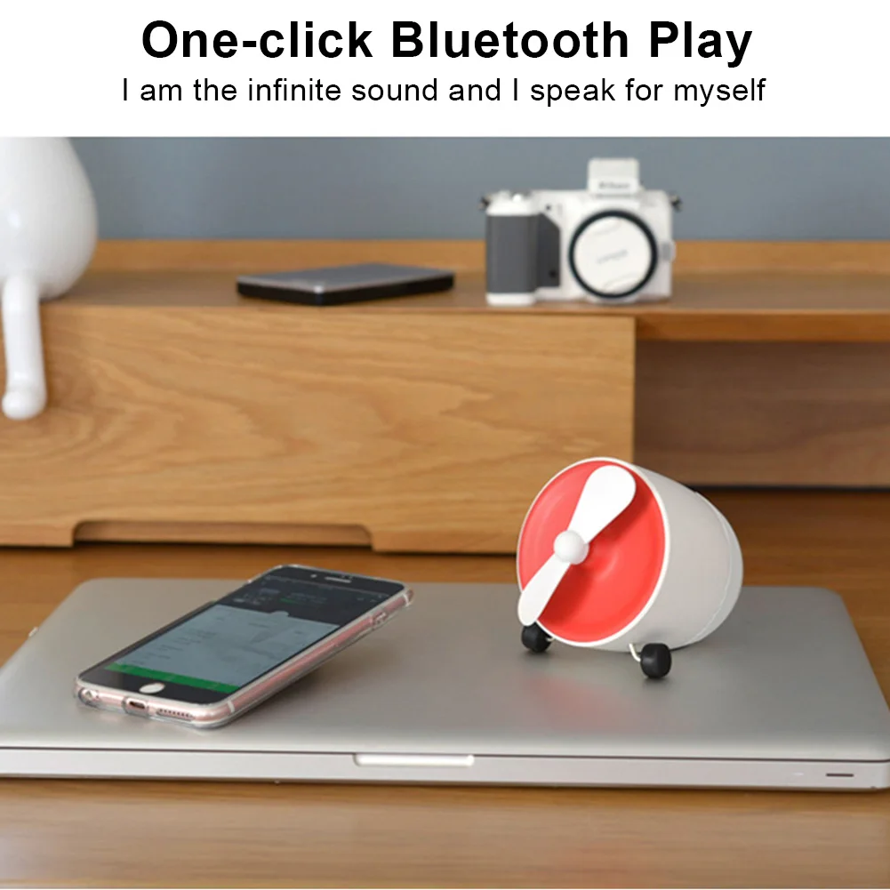 Aircraft Wireless Bluetooth Speaker Mini Portable Fan Mobile Phone Universal Bass Audio AS99 | Электроника