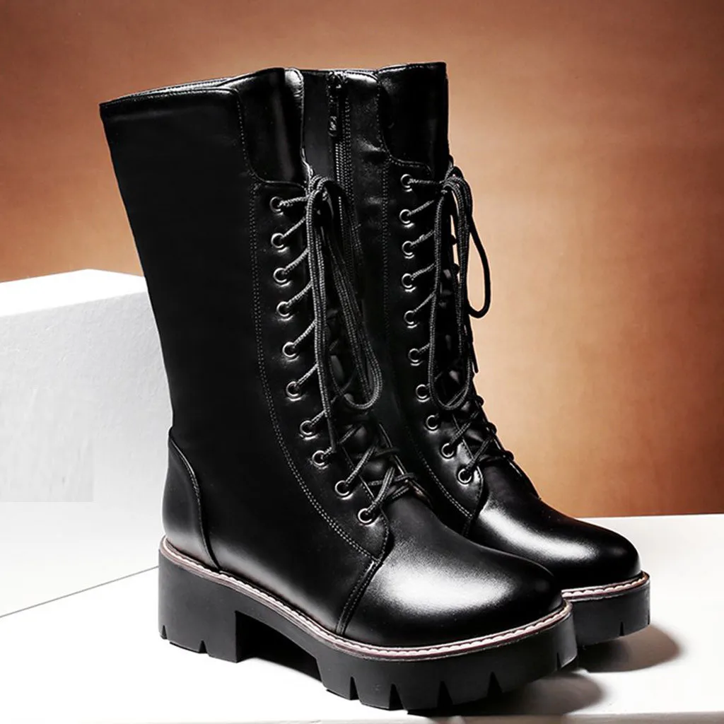 Женские белые ботинки длинные 2019 зимние женские теплые обувь на квадратном