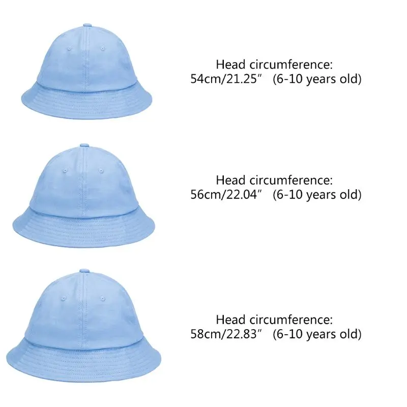 

Adult Kids Summer Bucket Hat Bright Solid Color Eyelets Wide Brim Fisherman Cap