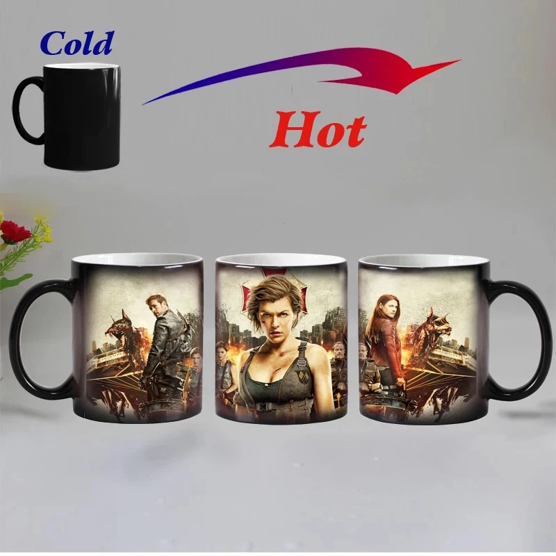 

Free shipping Movie Heat Reveal Mug Ceramic Color Changing Coffee Mug Magic Tea Cup Mugs birthday gift