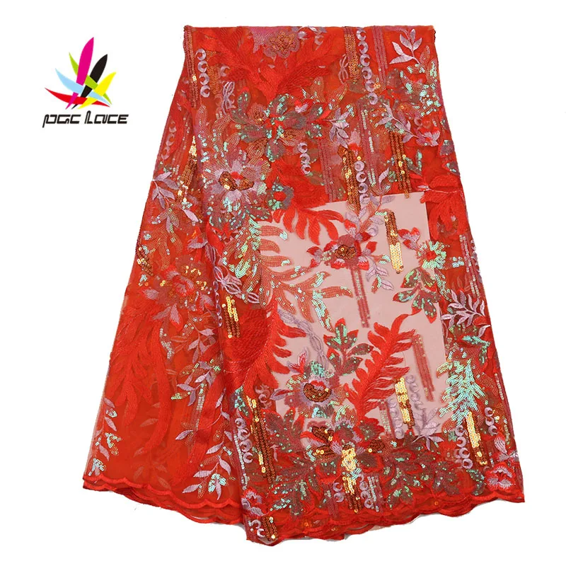 Эластичная сетка с блестками кружевная ткань вышитая из Индии новейшие платья