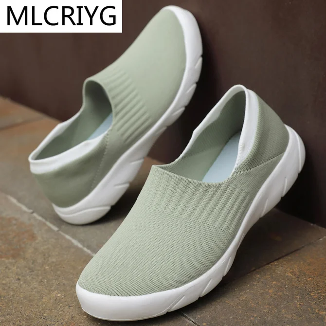 

2021 Fashion Women's Shoes Autumn Mesh Comfortable Breathable Lightweight Casual Shoes Women Non-slip Wear-resistant Flat Shoes