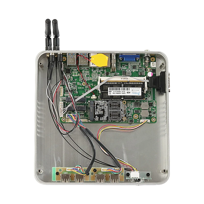 Мини ПК настольный мини компьютер процессор I5 4200U J1900 2955U Dual LAN Win 10 8xusb HDMI VGA WiFi Gigabit