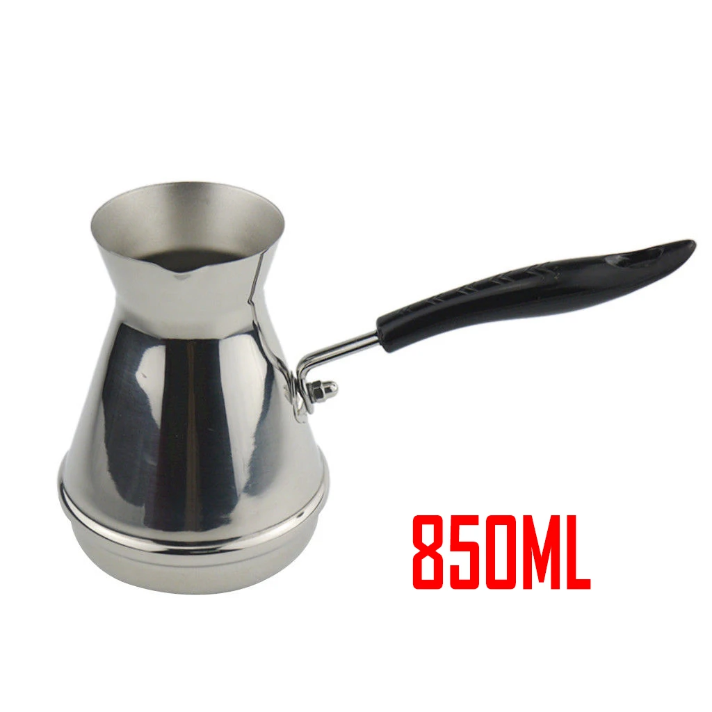 Турецкий кофейник с длинной ручкой Ibrik нержавеющая Кофеварка Cezve 850 мл товары для